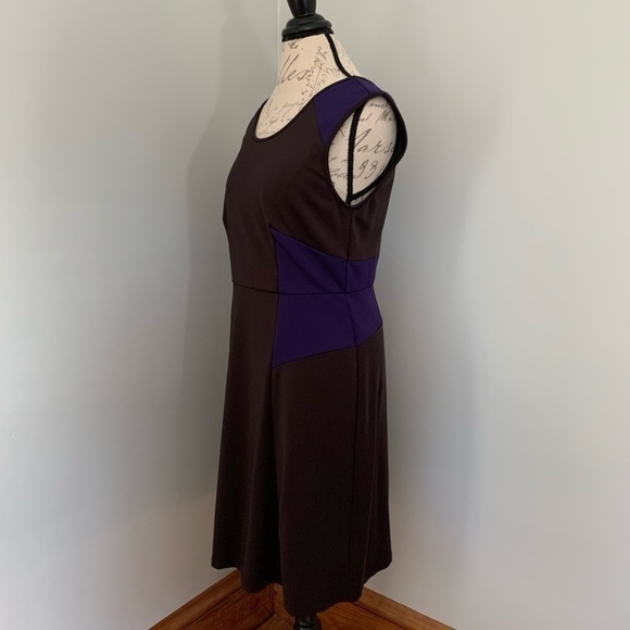 Isabel + Alice Plum Colorblocked Scuba Dress - Picture 3 of 5